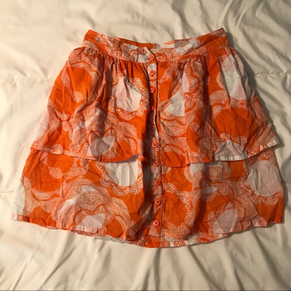Tulle Orange Mini Skirt